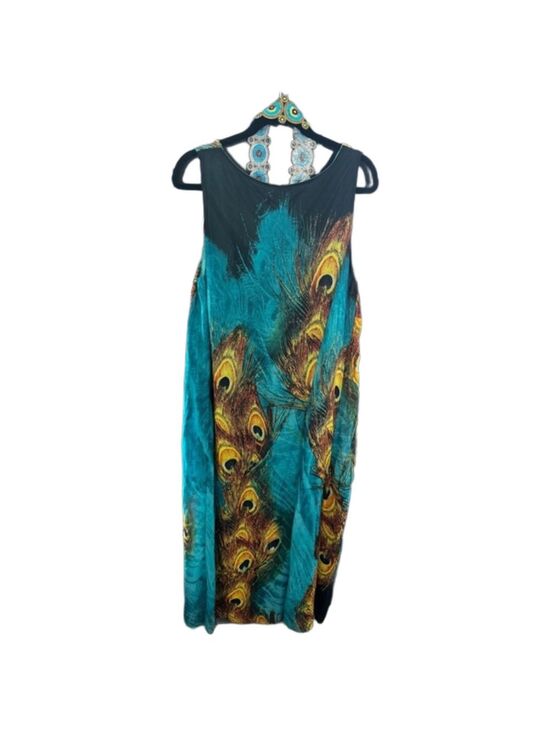 Dresses & Skirts - Women’s Maxie Dress beautiful peacock design! Comes with matching belt! Size XXL